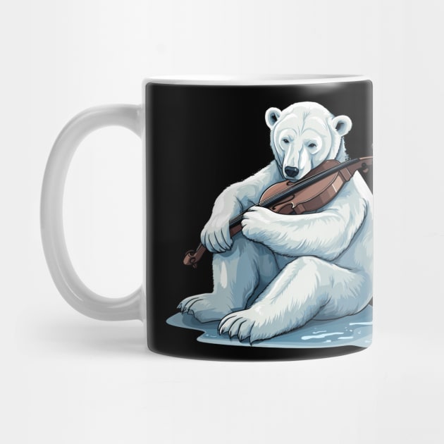 Polar Bear Playing Violin by Graceful Designs